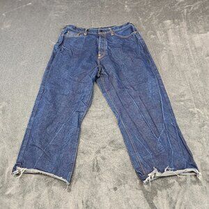 RMC Red Monkey co Denim Jeans mens 40x26 embroidered Japanese samurai baggy Y2K